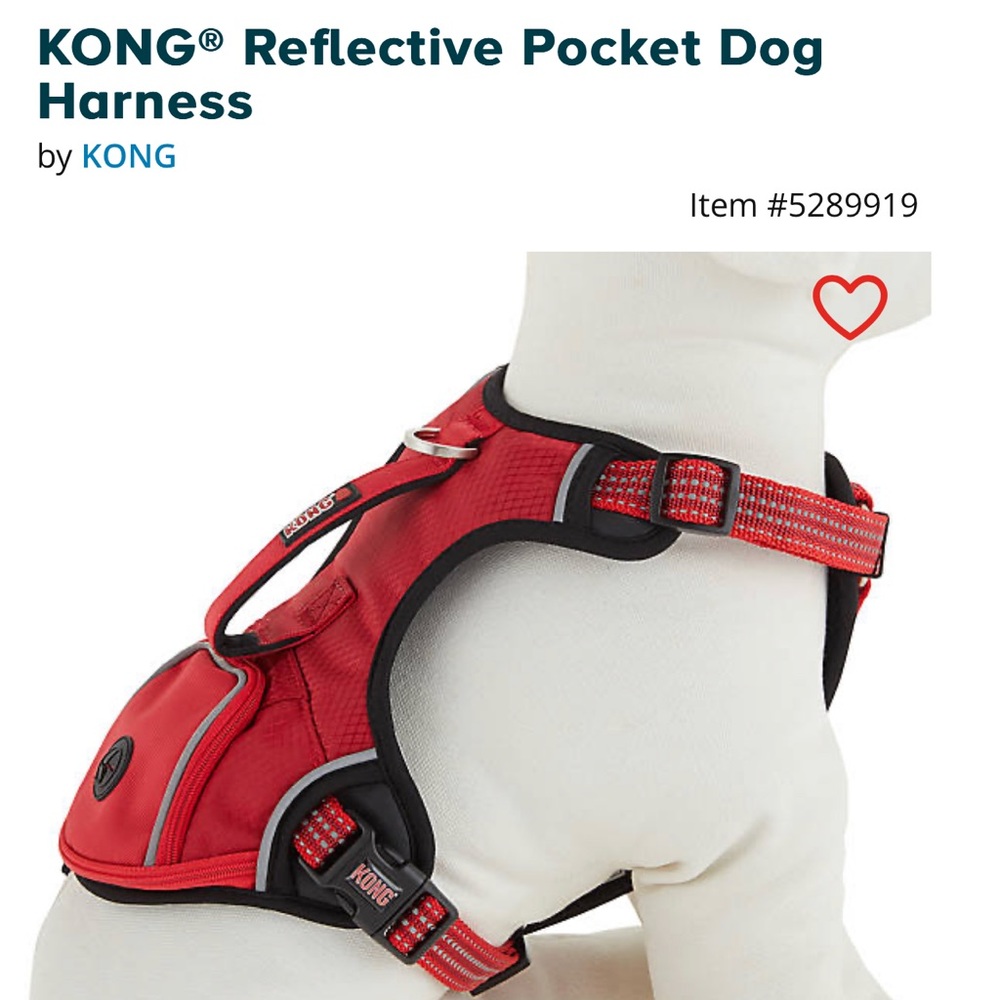 Brand new but without tags KONG reflective pocket doggy harness.